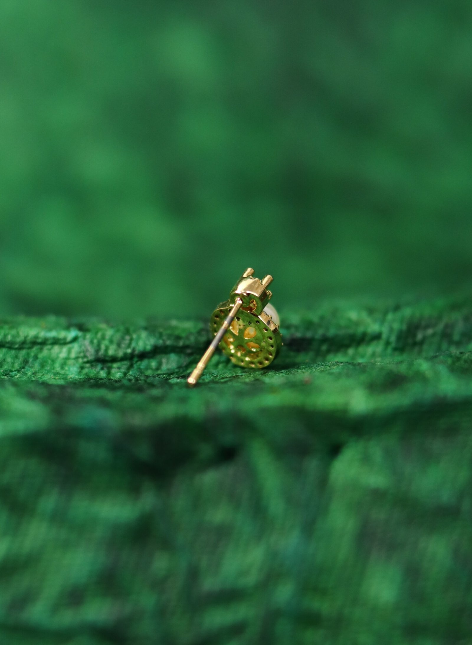 Gold Plated Pearl Stud Earrings for Women | Elegant Zircon Stone Designer Earrings for Party & Daily Wear - Image 4