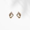 Elegant Pearl Stud Earrings for Women | Crystal Accent Drop Design