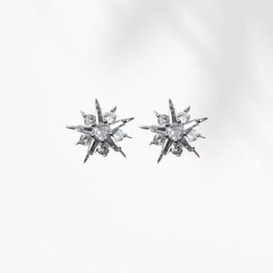 Celestial Burst Diamond Stud Earring