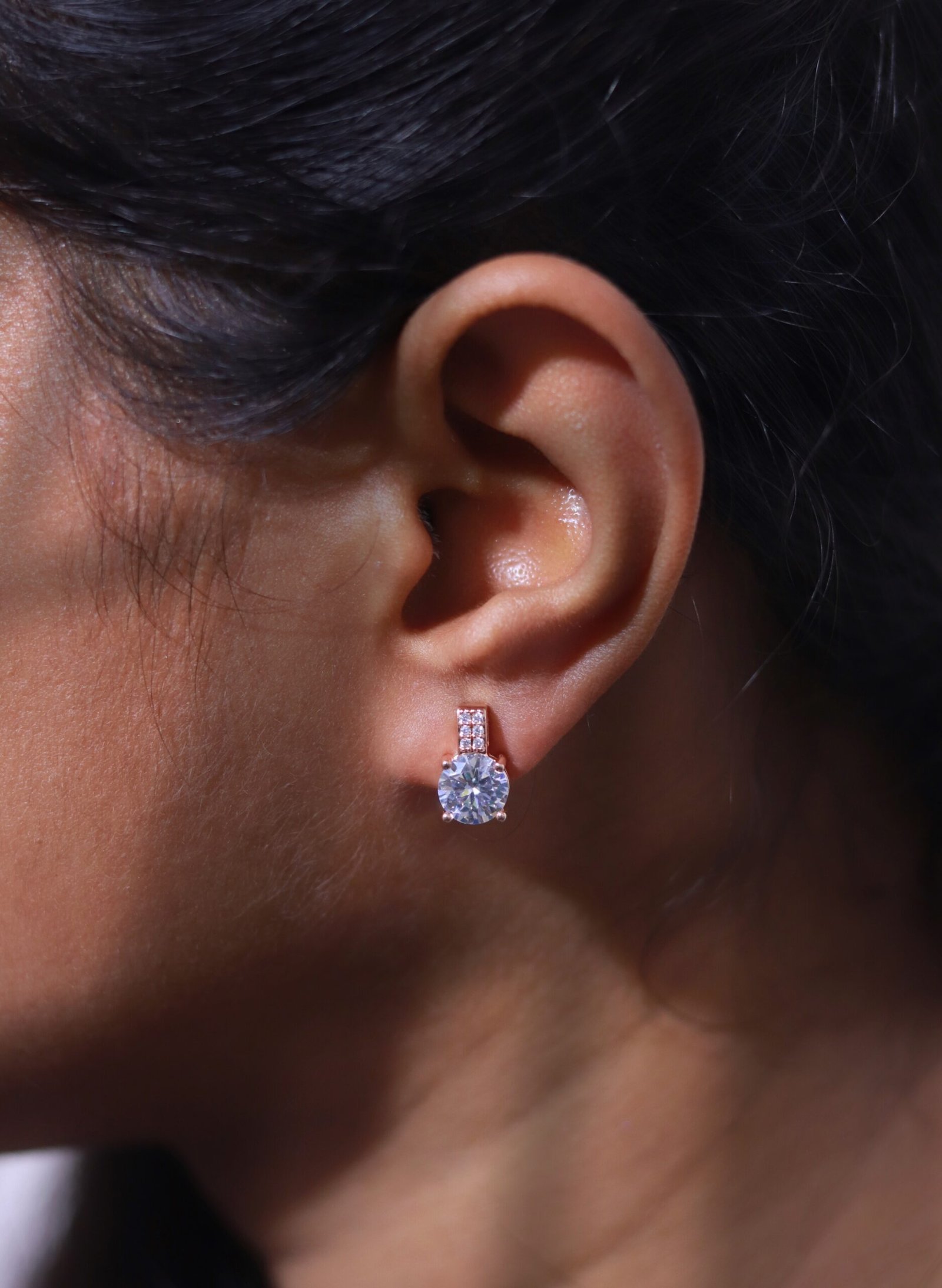 Classic Solitaire Drop Earrings - Image 3