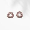 Twisted Sparkle Rose Gold Studs