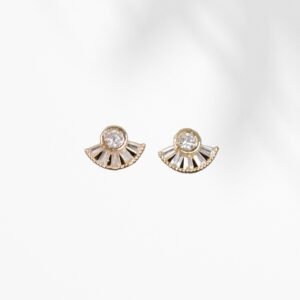 Crystal Fanburst Stud Earrings
