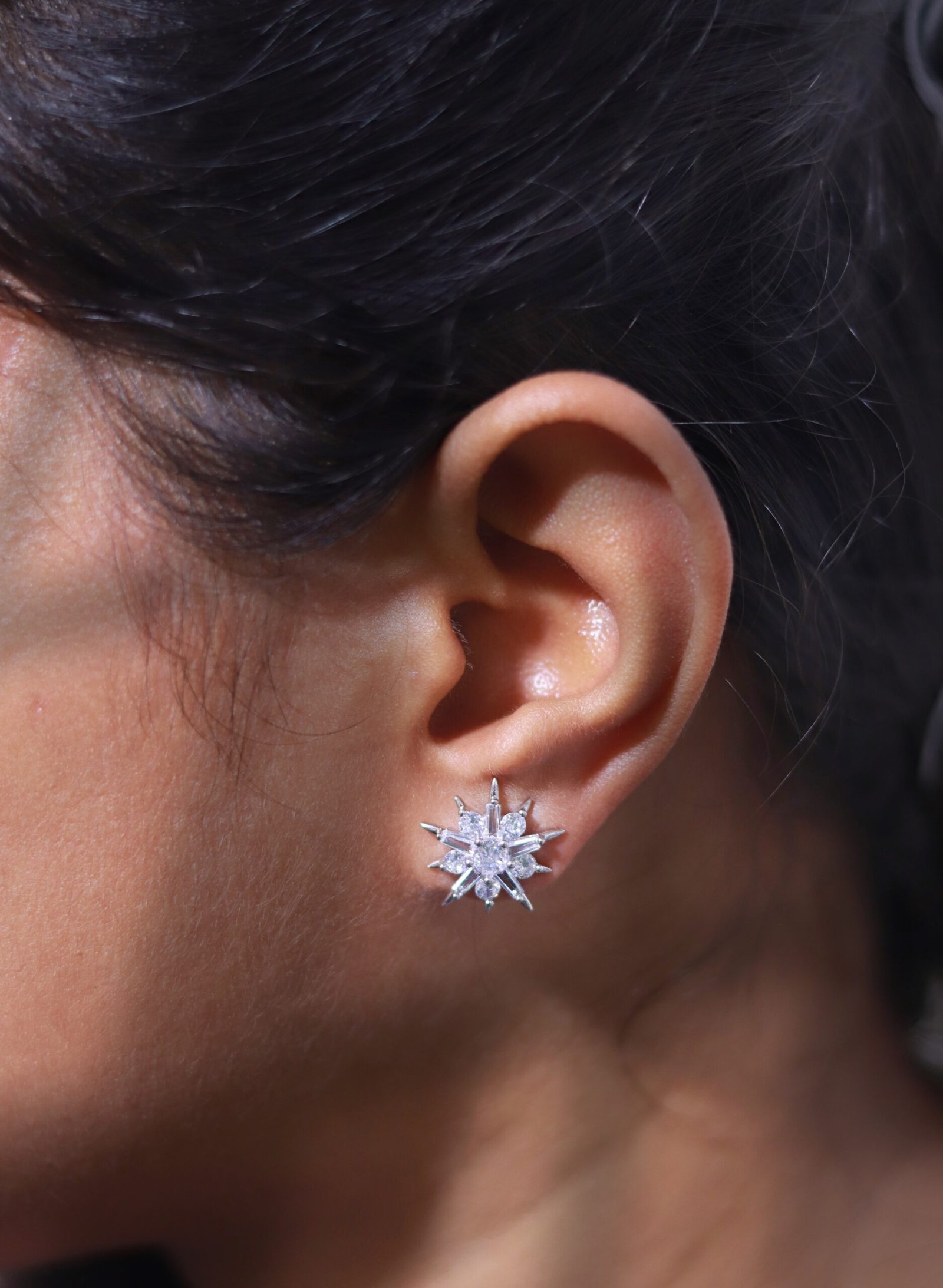Celestial Burst Diamond Stud Earring - Image 3