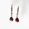 Crimson Drop Dangle Earrings