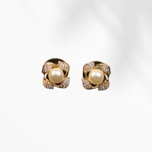 Floral Pearl Bloom Stud Earrings