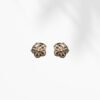 Gold Plated Floral Stud Earrings for Women | Crystal Flower Design Daily Wear Earrings