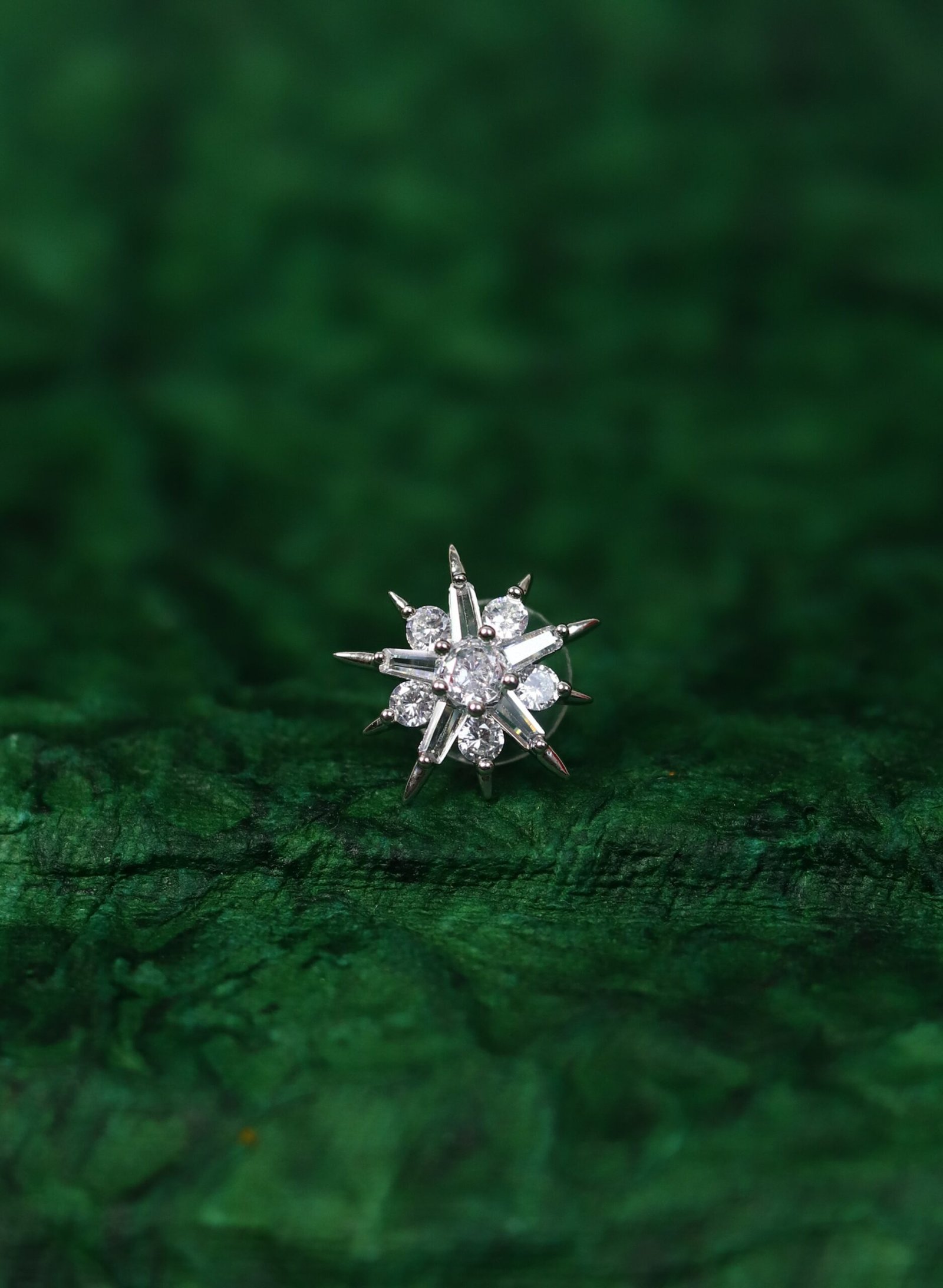 Celestial Burst Diamond Stud Earring - Image 2